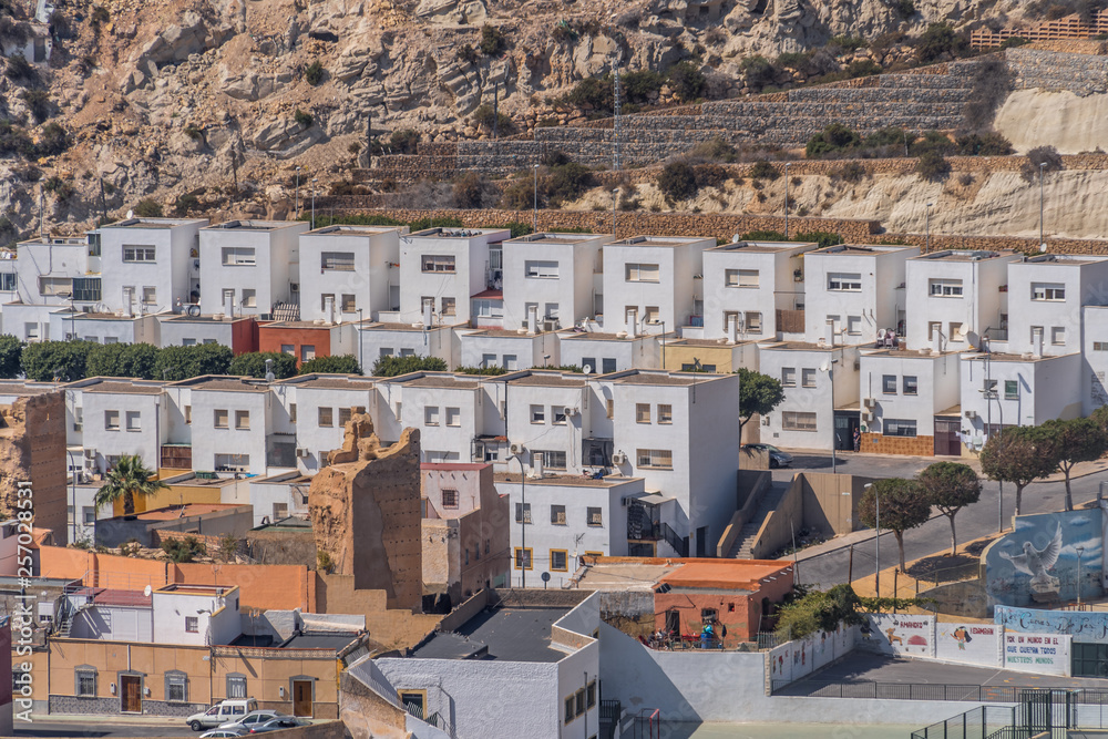 White square houses real estate in Almeria Spain