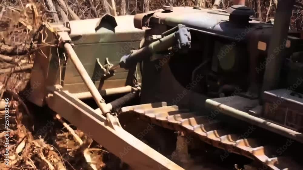 Slug loader removing tons of dust and felled trees. Slug loader removing tons of dust and felled trees.