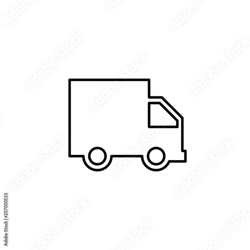Truck line icon, delivery van, service concept, Vector illustration