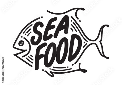 graphich seafood, vector photo