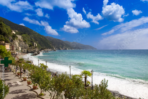 Monterosso beach  Cinque Terre  Liguria  Italy
