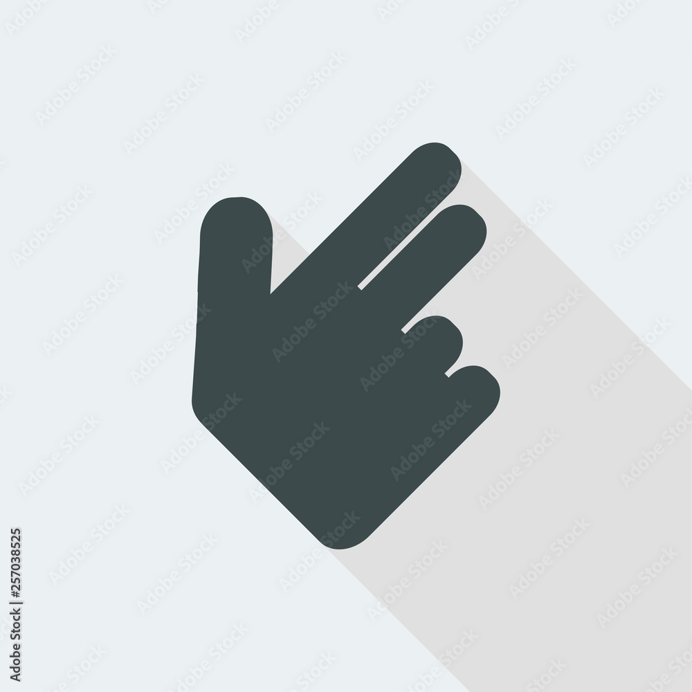 Hand showing the number three Hand showing the number three