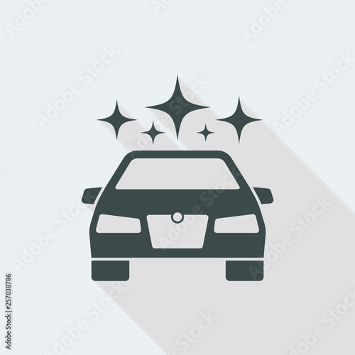 Sparkling car concept icon