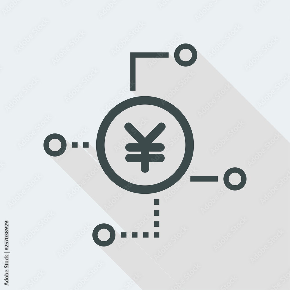 Obraz premium Yen financial network icon