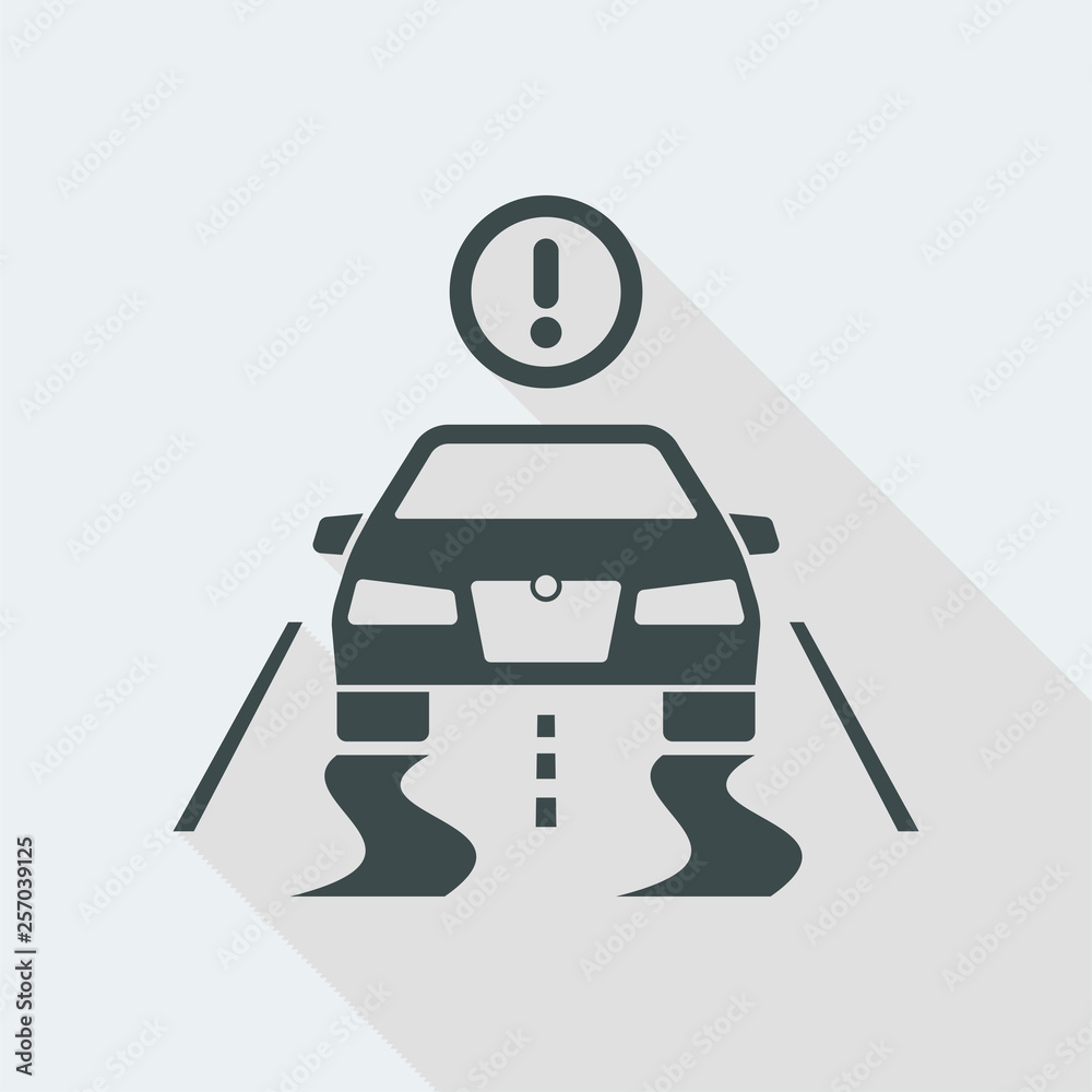 Alert for slippery road Alert for slippery road