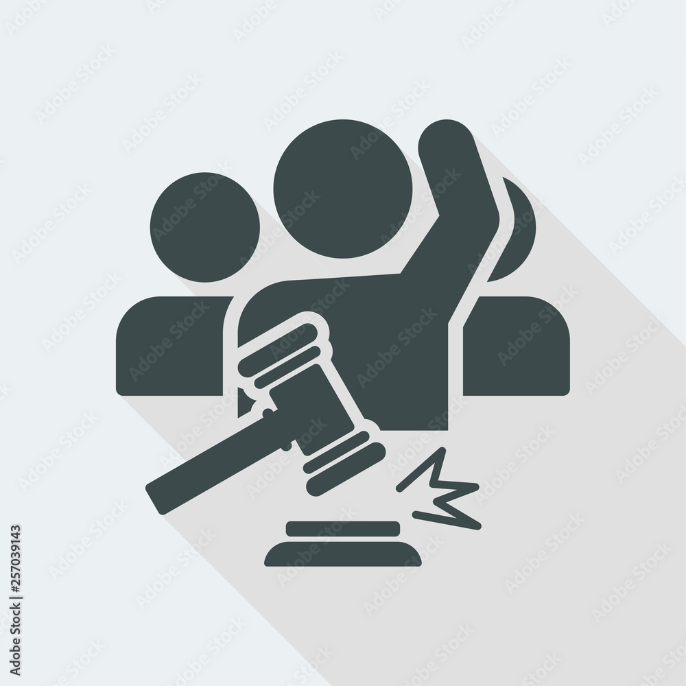 Auction winner concept icon