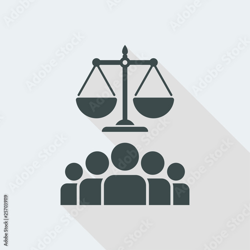 Law equality concept icon