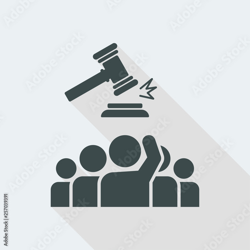 Auction adjudgement concept icon