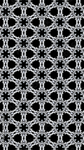 Ornate geometric pattern and abstract multicolored background