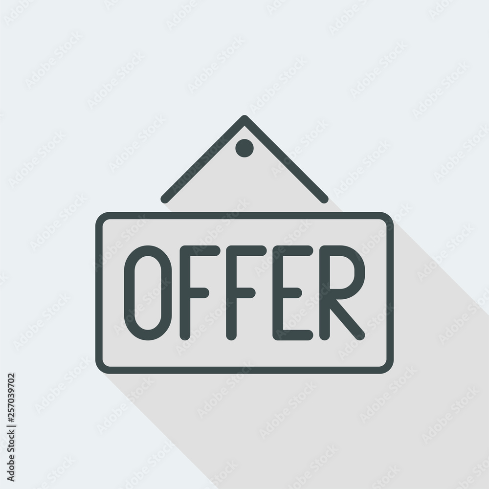 Offer signpost hanging icon Offer signpost hanging icon