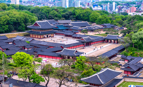 Obraz na płótnie changdeokgung palace in Seoul city South Korea w salonie