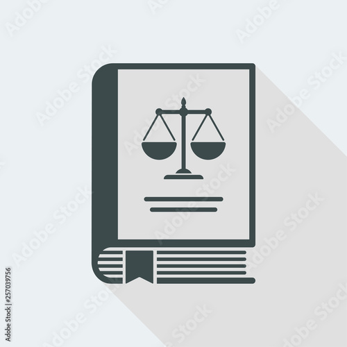 Law book flat icon