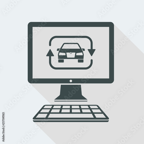 Car sharing service on computer desktop © Myvector