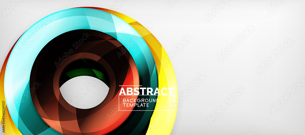 Modern geometric circles abstract background, colorful round shapes with shadow effects Modern geometric circles abstract background, colorful round shapes with shadow effects