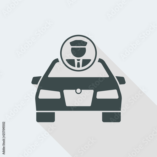 Chauffeur service flat icon