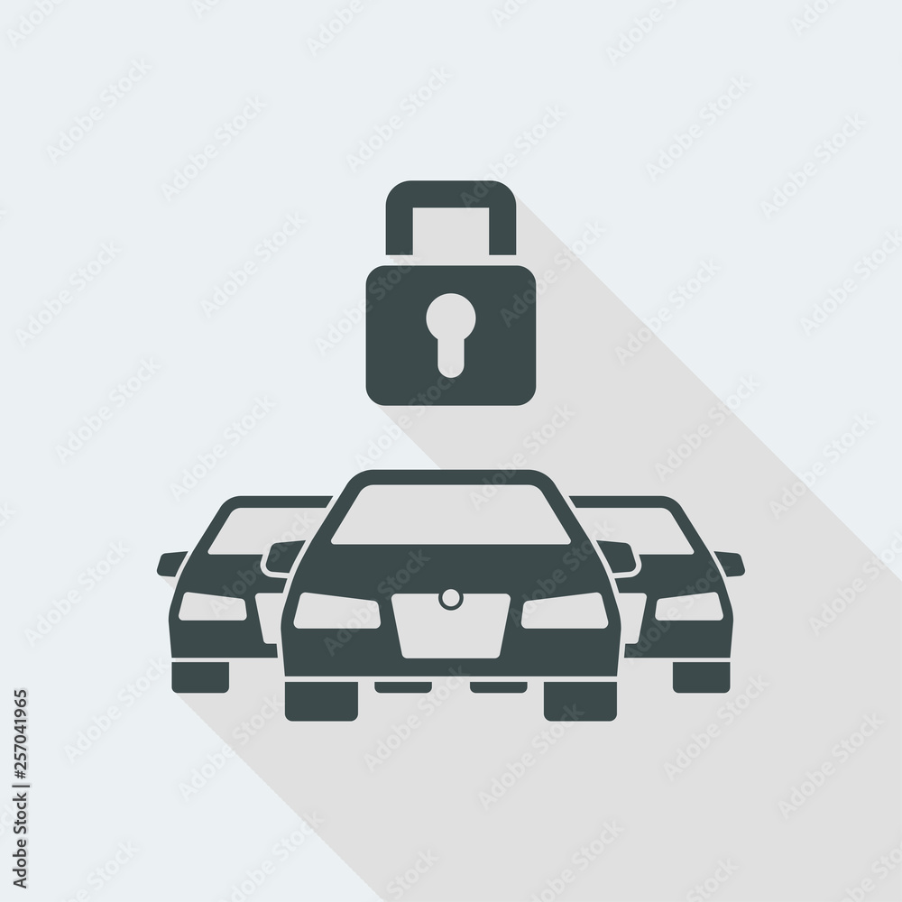 Obraz premium Car defense concept icon