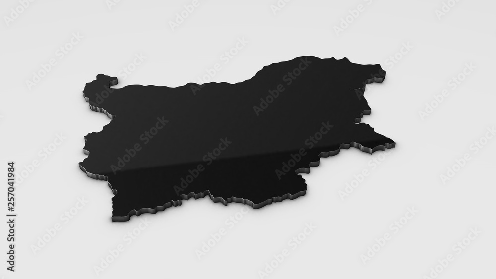 Obraz premium Bulgaria 3D map illustration.
