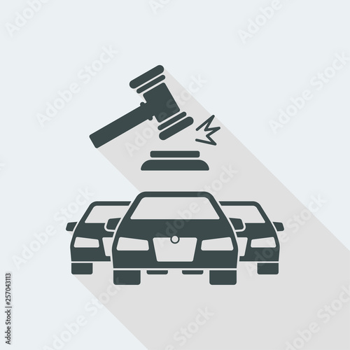 Car auction concept icon