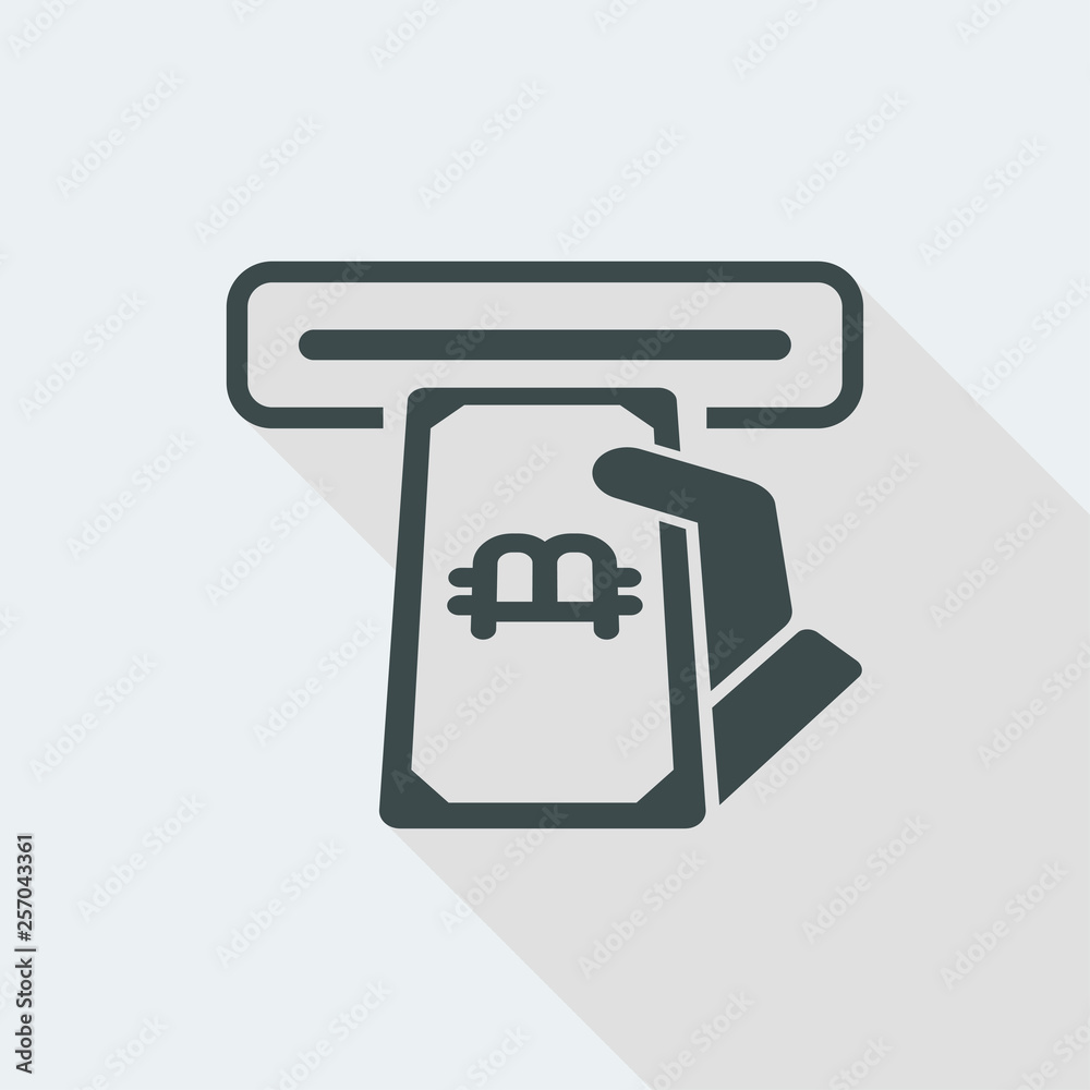 Bitcoin ATM concept icon