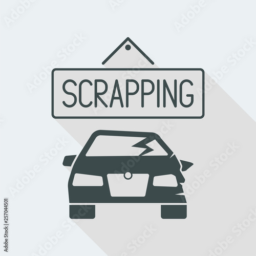 Car scrapping concept icon