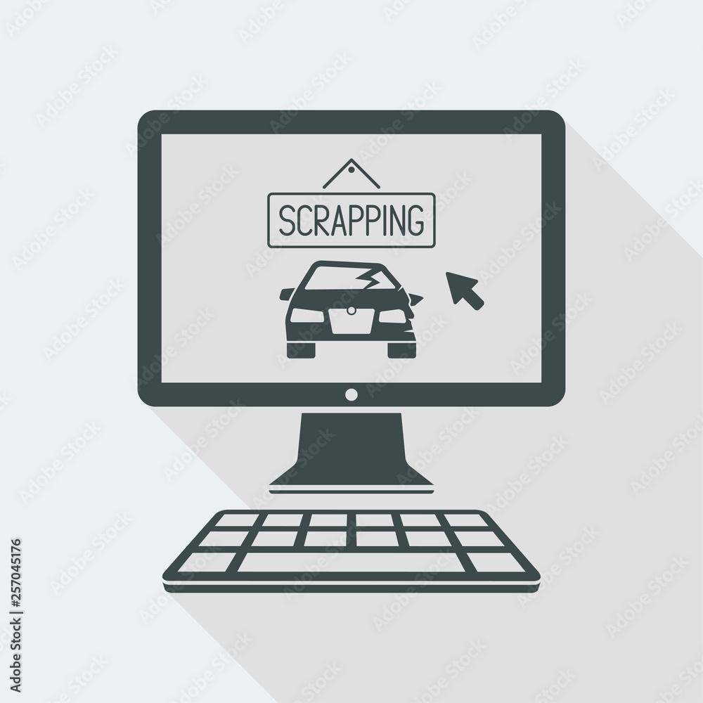Car scrapping website icon Car scrapping website icon