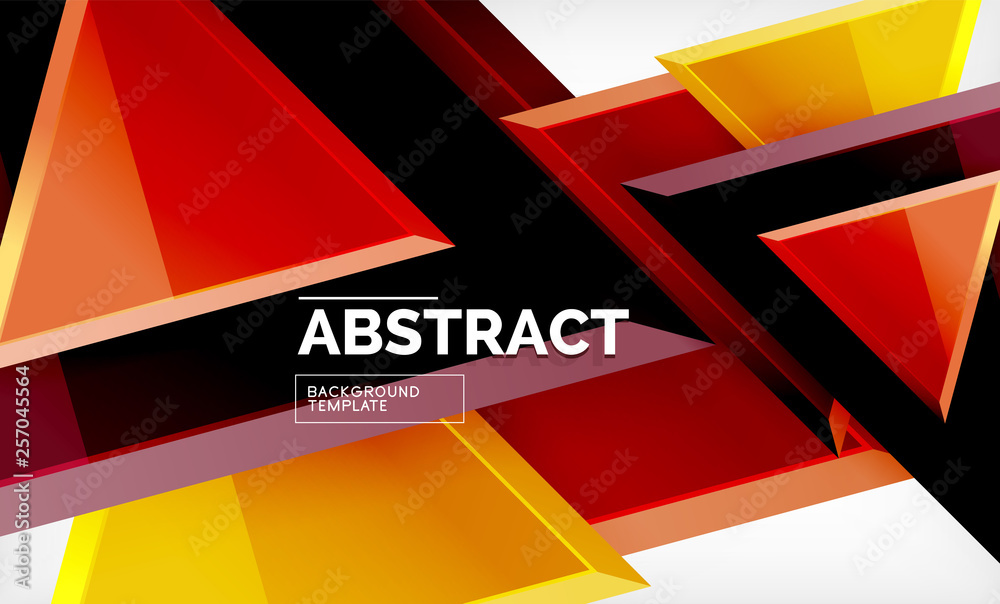 Triangular low poly background design, multicolored triangles Triangular low poly background design, multicolored triangles