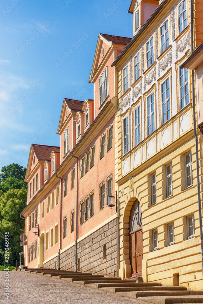 Obraz premium Bürgerhäuser am Schlossberg in Gotha, Thüringen, Deutschland