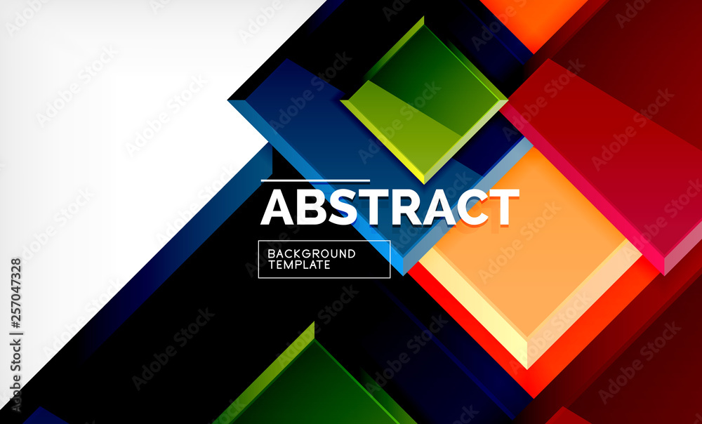 Square geometrical background Square geometrical background