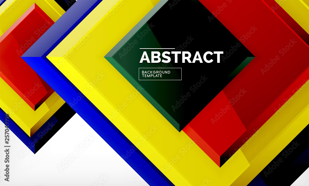 Geometric abstract background, modern square design Geometric abstract background, modern square design