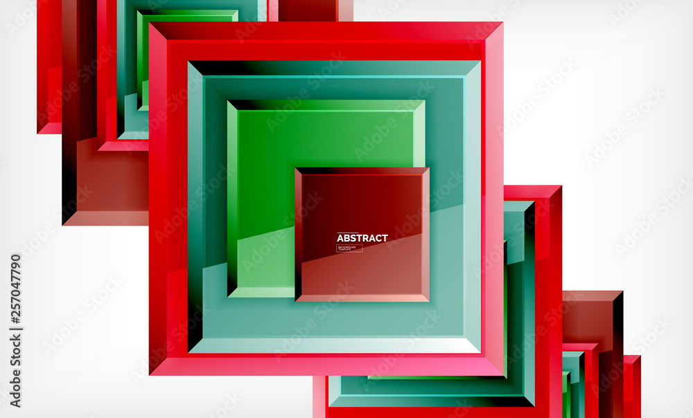 Square geometrical background Square geometrical background