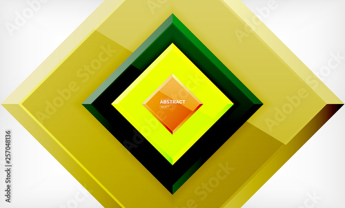Geometric abstract background, modern square design