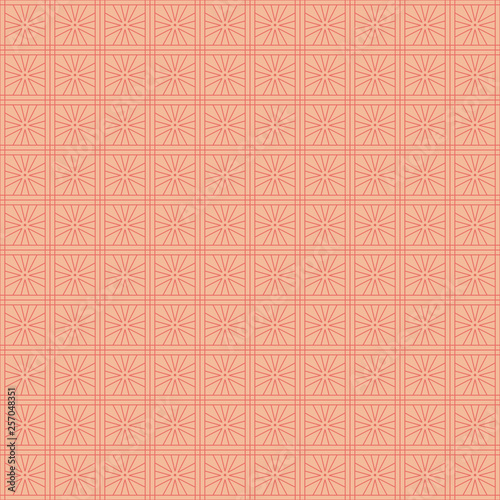 Vector seamless asian pattern with geometric elements
