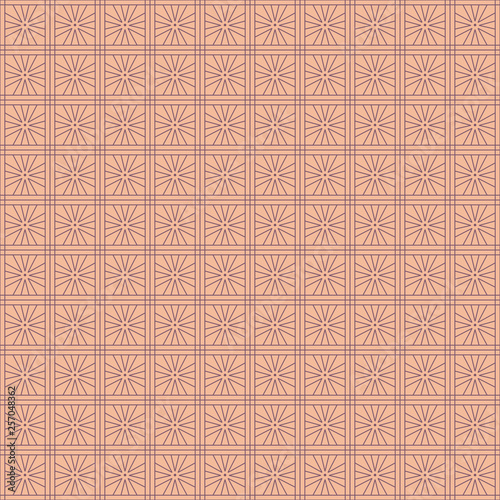 Vector seamless asian pattern with geometric elements