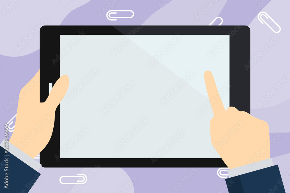 Hand Holding Pointing Touching Blank Rectangular Color Tablet White Screen Design business Empty template isolated Minimalist graphic layout template for advertising Hand Holding Pointing Touching Blank Rectangular Color Tablet White Screen Design business Empty template isolated Minimalist graphic layout template for advertising