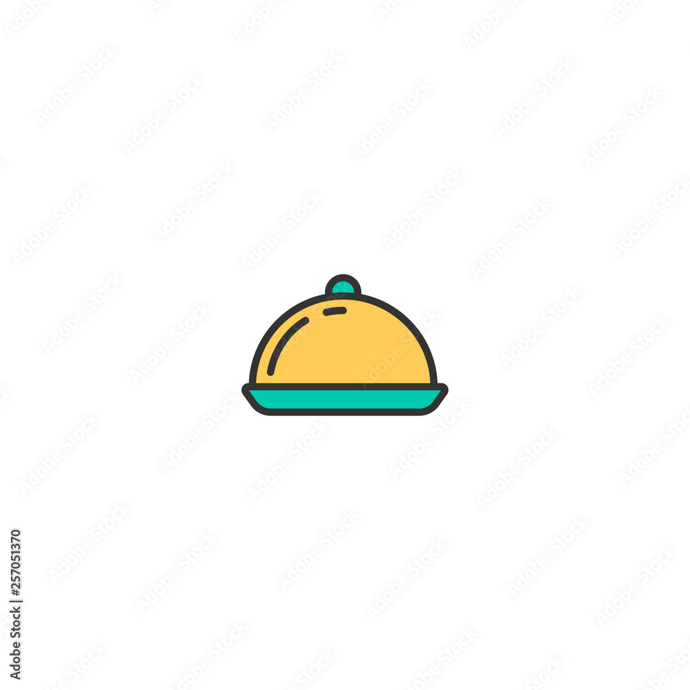 Fototapeta premium Dish icon design. Gastronomy icon vector design