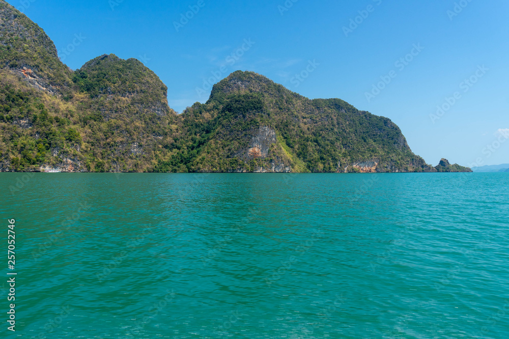 Beautiful Landscape in Thailand with sea and rocks