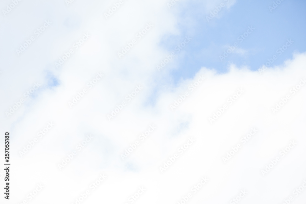 Blue sky background with clouds. White clouds on blue sky