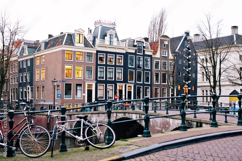 Amsterdam city bike bridge