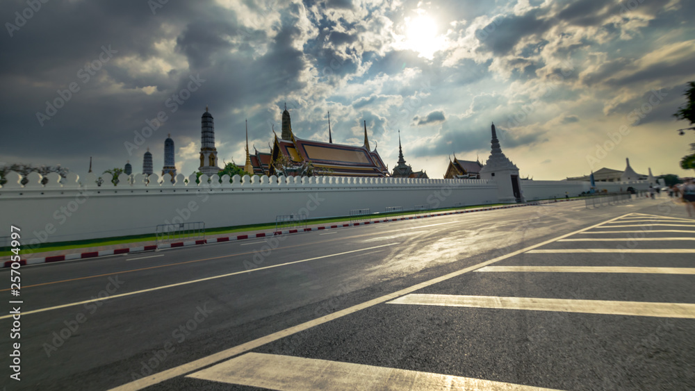 Wat Phra Kaew, Temple of the Emerald Buddha, Bangkok, Thailand (Long Exposure)