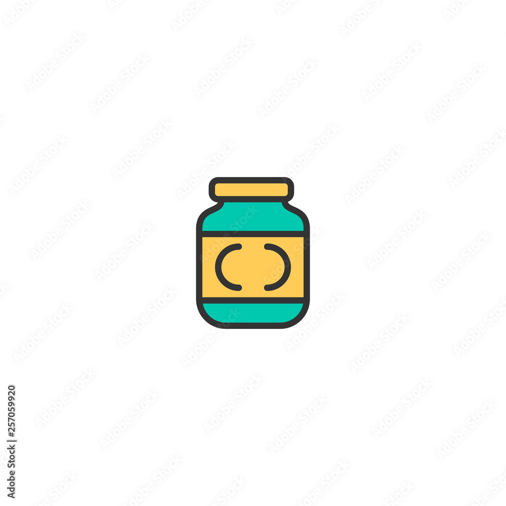 Fototapeta premium Mustard icon design. Gastronomy icon vector design