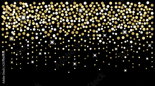 Golden confetti curtain, glamorous style