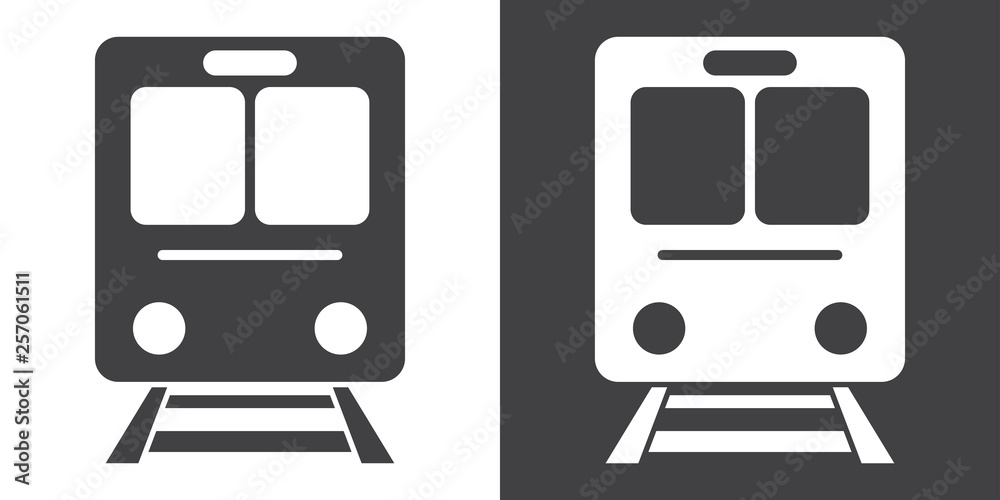 Train sign icon Train sign icon