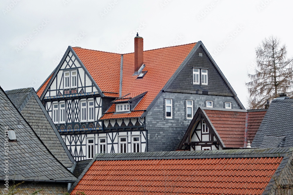 Goslar Fachwerkhaus mit rotem Dach Goslar Fachwerkhaus mit rotem Dach