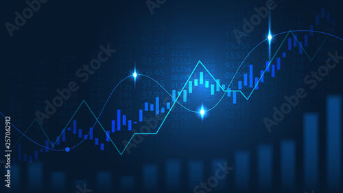 Stock market or forex trading graph in graphic concept
