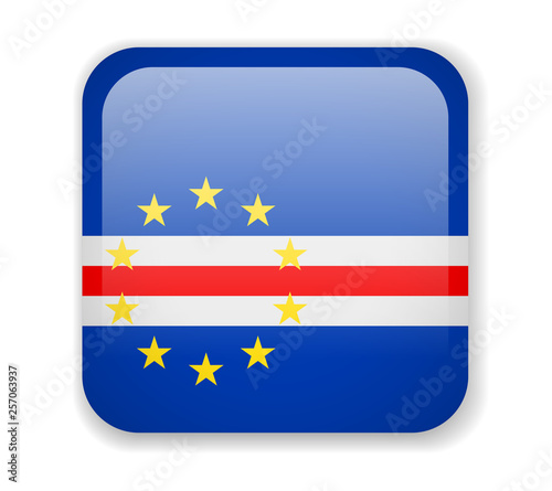 Free Download Cape Verde flag bright square icon. Vector Illustration - GFXLoad