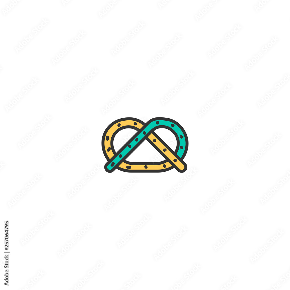 Pretzel icon design. Gastronomy icon vector design