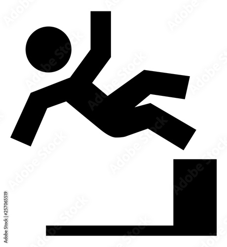 Fall Off Ledge Vector Icon