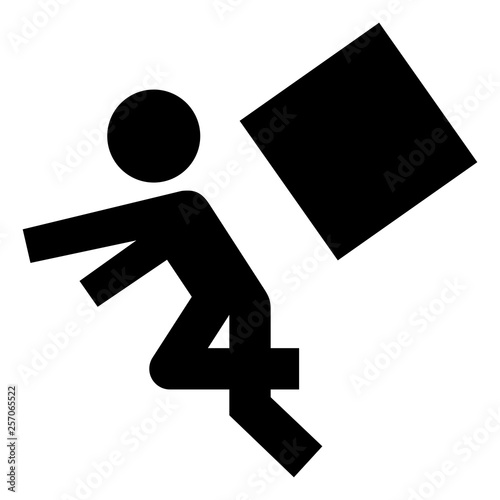 Falling Object Hazard Vector Icon