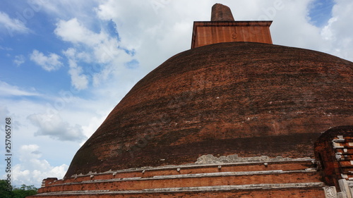 Big very old stupa pagoda of red brick stones in Anuradhapura sri lanka
