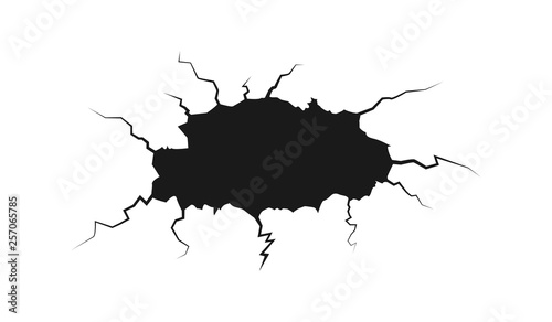 Grunge cracked wall.Grunge destroyed wall made for your project.Destroyed wall illustration.
